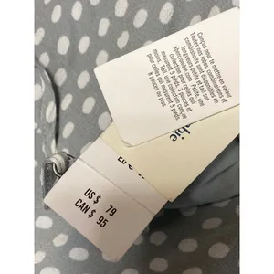 NEW Abercrombie & Fitch Gray Polka Dots Sleeveless Twist Front Cami Slip Dress S thumbnail 6