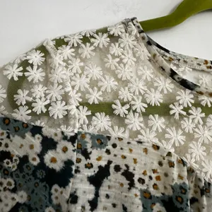 LC Lauren Conrad Top with Daisy White Lace Yoke. Mini Floral Print. Soft, Flowy. thumbnail 9