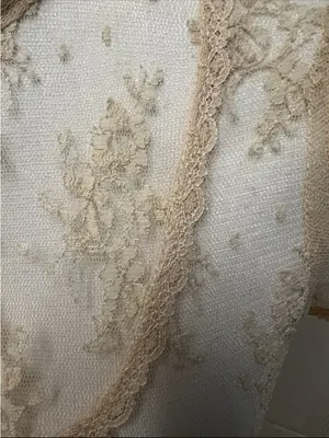Vintage Mist 90’s cream button up delicate lace blouse thumbnail 7