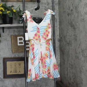 NWT City Studio Belted Floral-Print Fit & Flare Dress 3810-0025 Blue Multi 1 thumbnail 4