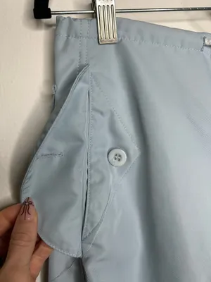 Edikted Rian Oversized Low Rise Light Blue Nylon Cargo Pants thumbnail 5