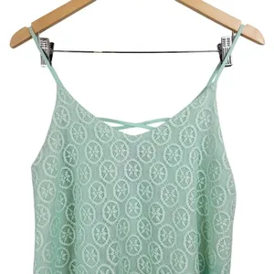 Alya Womens Small Mint Green Lace Layered Cami Spaghetti Strap Top‎ thumbnail 4