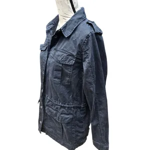 Buffalo David Bitton Utility Jacket‎ Military Drawstring Waist Black Small thumbnail 2