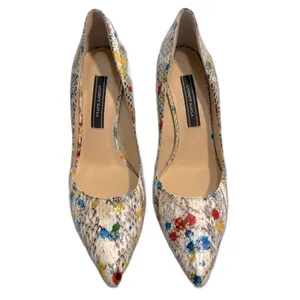 Andrew Kayla Mulit-Colored Snake Skin Heels thumbnail 2