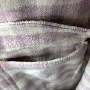 Moodie Lavender/Cream Gingham Shacket: Size MEDIUM Purple thumbnail 6