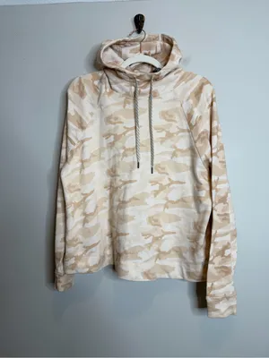 Vuori Beach Hoodie Bisque Camo Organic Cotton Pullover Sweatshirt XS Women’s thumbnail 3