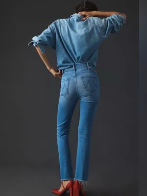 Mother Jeans The Hustler Ankle Fray in Layover 24 thumbnail 4