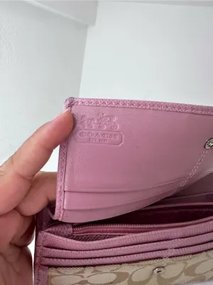 Coach Vintage Continental Wallet in Pink and Tan Signature Canvas thumbnail 5