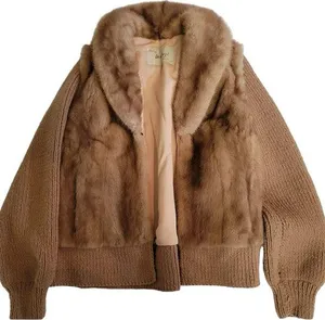 Vintage Camel Mink Fur Jacket Size M thumbnail 1