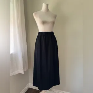 Vintage ‘90s San Remo by Laura Knits Black Knit Sweater Elastic Waist Maxi Skirt thumbnail 3
