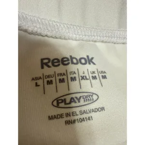 Reebok Women's White Pull On Mid Rise Yoga Workout Athletic Biker Shorts Size L thumbnail 4
