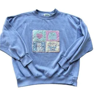 Separate Issue Vintage Granny Core Grandma Blue Crewneck Sweater Pullover Medium thumbnail 1