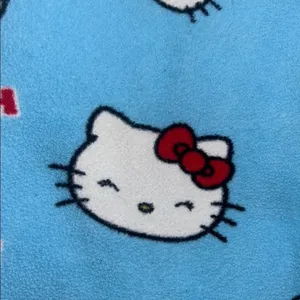 Hello Kitty Size S Fleece Blue Pajama Bottoms thumbnail 5