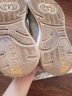 GUCCI Suede Calfskin Tejus Printed Womens Ultrapace Sneakers Size 36.5 Designer thumbnail 7
