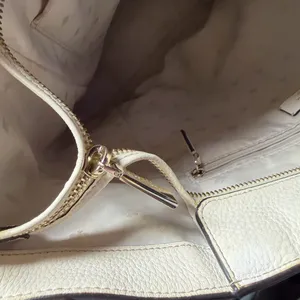 kate spade Beige Leather Tote with Gold Accent thumbnail 7