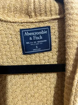 Abercrombie Womens Yellow Wool Blend Oversized Open Cardigan Size S thumbnail 6