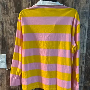 Victoria Secrets Pink Orange long sleeve polo shirt size large thumbnail 4