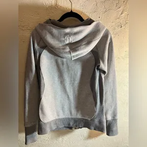 Lululemon Athletica Scuba Gray Zippered Fitted Hoodie 6 thumbnail 8