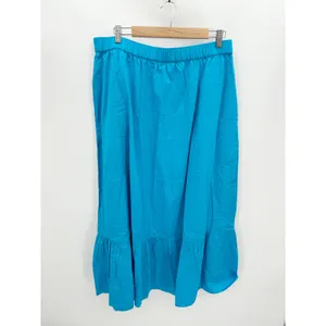 The Drop Ocean Blue Anupa Cotton Tiered Midi Skirt Pockets Womens XXL‎ NWT thumbnail 2