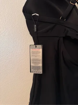 NWT RELLECIGA Black One Piece Swimsuit Size M Strappy thumbnail 6
