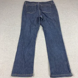 L.L.Bean Jeans Womens 14 Blue Medium Wash Favorite Fit Straight Stretch Denim thumbnail 2
