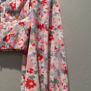 Ruby‎ Sees Pink Floral After School Long Sleeve Crop Top Size US 2 thumbnail 6