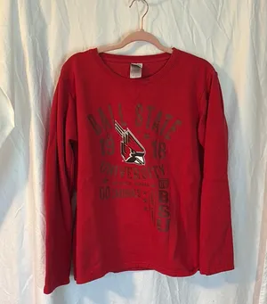Creative Apparel Red Ball State University Long Sleeve Shirt thumbnail 1