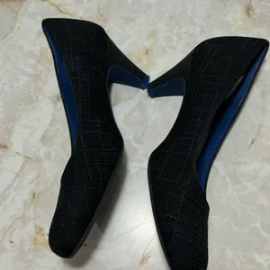Betabrand On Your Mark Cut-Out‎ Heels Comfort Black/Blue Sz 8.5 Workwear Office thumbnail 9