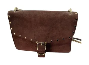 Rebecca Minkoff Crossbody Bag Women Small Brown Suede Studded Purse thumbnail 1
