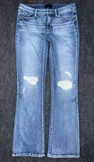 Buckle Black Fit No 53 Bootcut Stretch Jeans Distressed Sz 29 x 34 LONG BBW5514L thumbnail 1