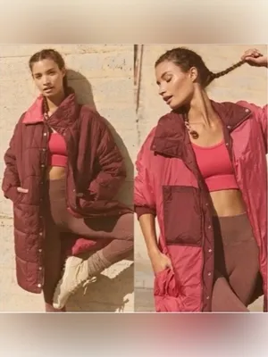 Free People Movement Women’s Juno Puffer Reversible Jacket Zip Up‎ Size XS thumbnail 2