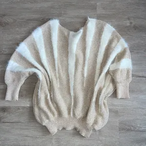 Miracle Sweater Knit Off-The-Shoulder Distressed Small/Medium thumbnail 3