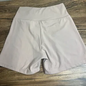 Gymshark Biker Shorts Womens Small Beige High Rise Training Gym Yoga Activewear thumbnail 2