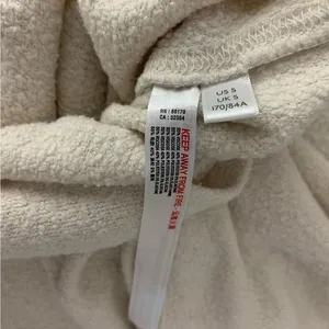 Urban Outfitters Cozy Knit V Neck Long Sleeve Cropped Sweater Top‎ Small Beige thumbnail 6