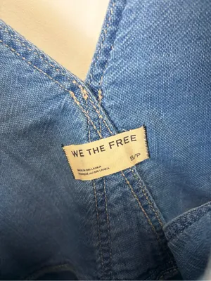 Free People We The Free Denim Jude Shortalls Overalls thumbnail 8