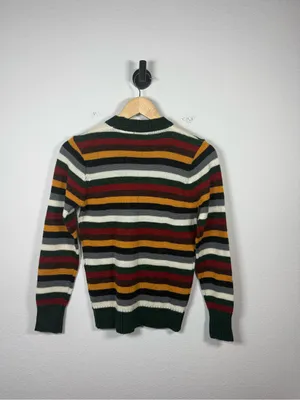 Vintage Genesis Striped Sweater Womens Small Acrylic Wool Made Korea thumbnail 5