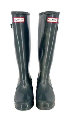 Hunter Original Tall Gloss Rain Boots Womens Gray Size US 6 EU 37 thumbnail 1