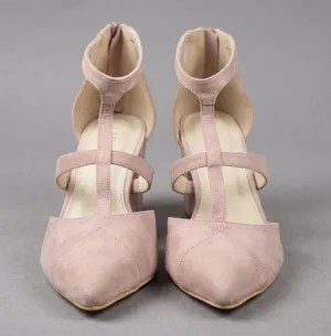 J. Adams Michelle Dusty Rose Blush Suede Block Heel Pointed Toe Pumps Size 11 thumbnail 1