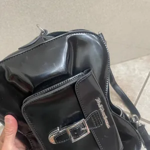 Dr Martens NWT Black Vegan Leather medium Backpack Shoulder Bag Bow Crossbody thumbnail 8