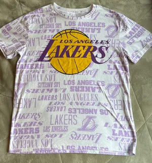 Women’s Oversized Lakers Tshirt Purple Size M thumbnail 1