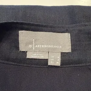 Anthropologie Black Linen Wrap Maxi Skirt Size 2 Minimalist Quiet Luxury Capsule thumbnail 7