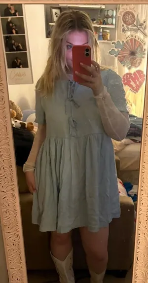 Jane and Delancey Faux Denim Dress thumbnail 1