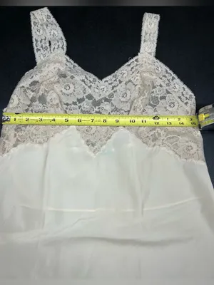 Vintage 1950’s Lady Lynne Size Small Cream Cami Nightgown thumbnail 3