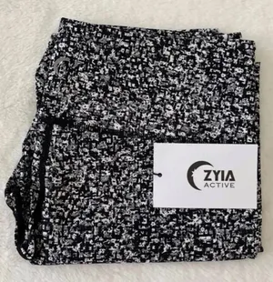 (NWT) Black Mosaic Soft n Snug Mid-Rise 7/8 24", Large (8-10) thumbnail 3