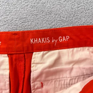 Gap Perfect Khaki Pants Womens 04R Lava Orange Flare Stretch‎ Chino Retro Bright thumbnail 6