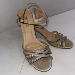 Badgley‎ Mischka American Glamour Glitter Strappy Heels Pageant Dress Shoes 9.5 thumbnail 14