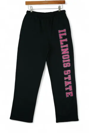 JanSport Illinois State University Redbirds Sweatpants Womens Small‎ Black Pink Joggers thumbnail 1