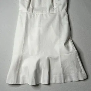 NWT JCrew Fluted Hem Stretch Pique Sheath Dress in Ivory thumbnail 5