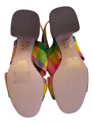 Like New J. Crew Twisted Knot Penny Sandals Plaid Size 5 thumbnail 8