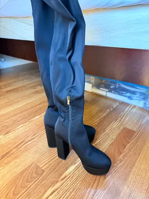 Dolls Kill Black Thigh-High Boots thumbnail 10